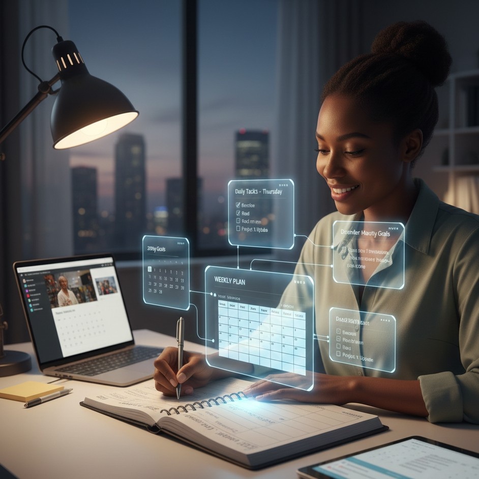 Set Yearly, Monthly, Weekly, and Daily Goals.